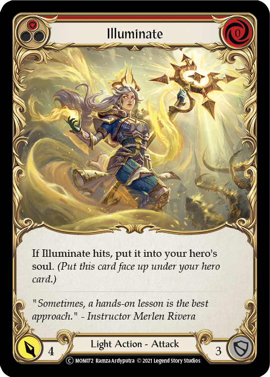 Illuminate (Red) (Rainbow Foil) [U-MON072-RF] Unlimited Edition Rainbow Foil | Galactic Gamez