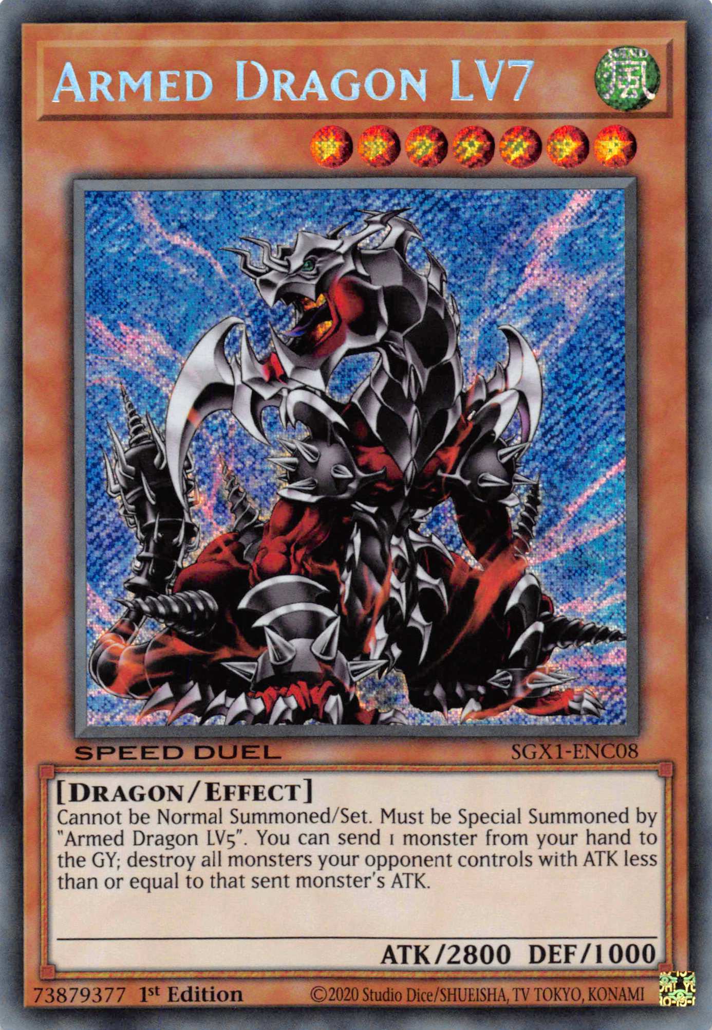 Armed Dragon LV7 [SGX1-ENC08] Secret Rare | Galactic Gamez