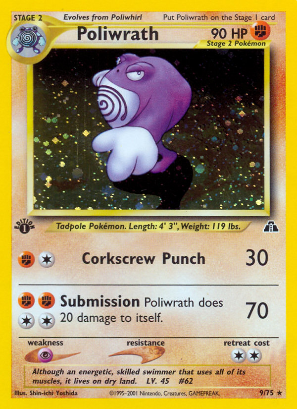 Poliwrath (9/75) [Neo Discovery 1st Edition] | Galactic Gamez