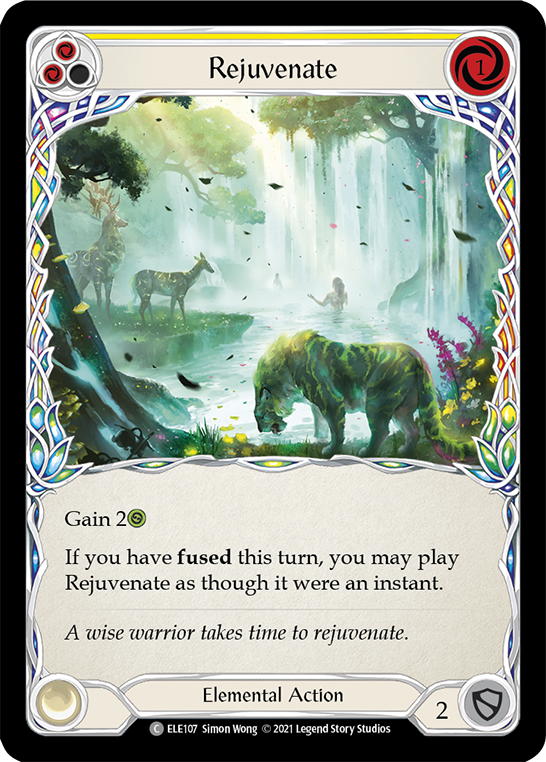 Rejuvenate (Yellow) [ELE107] (Tales of Aria)  1st Edition Rainbow Foil | Galactic Gamez