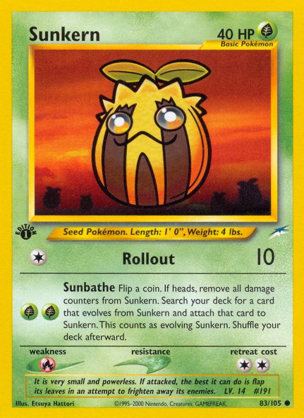 Sunkern (83/105) [Neo Destiny 1st Edition] | Galactic Gamez