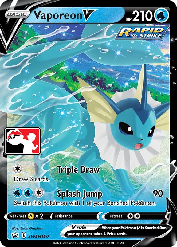 Vaporeon V (SWSH150) [Prize Pack Series One] | Galactic Gamez