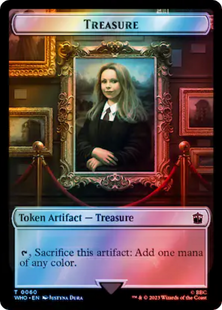 Soldier // Treasure (0060) Double-Sided Token (Surge Foil) [Doctor Who Tokens] | Galactic Gamez