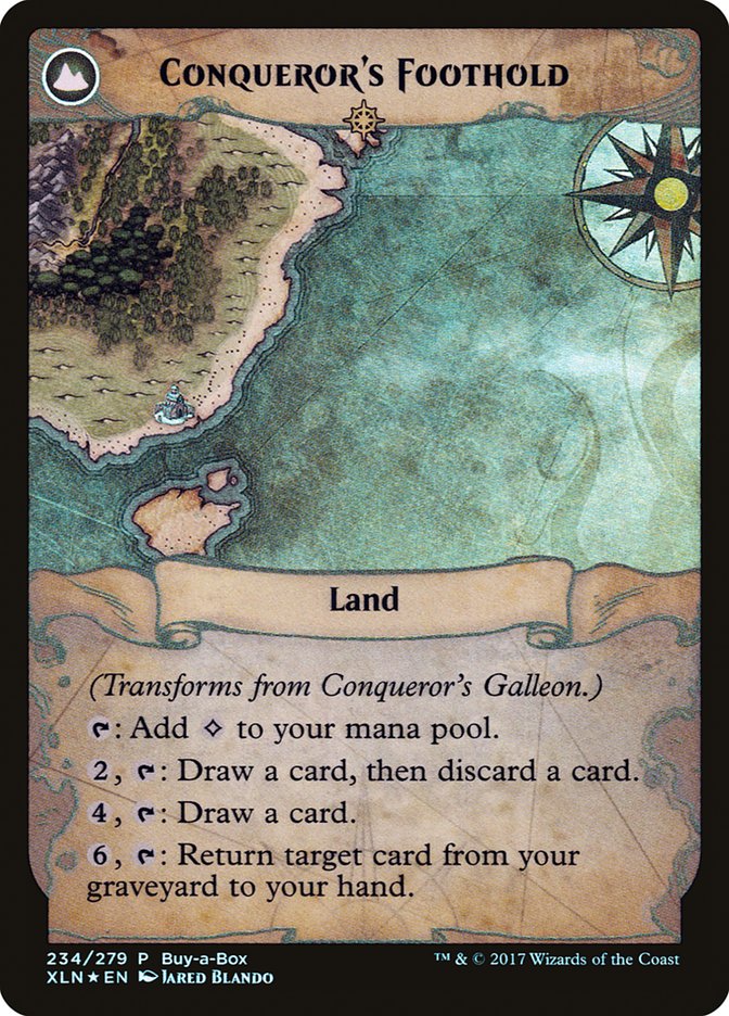Conqueror's Galleon // Conqueror's Foothold (Buy-A-Box) [Ixalan Treasure Chest] | Galactic Gamez
