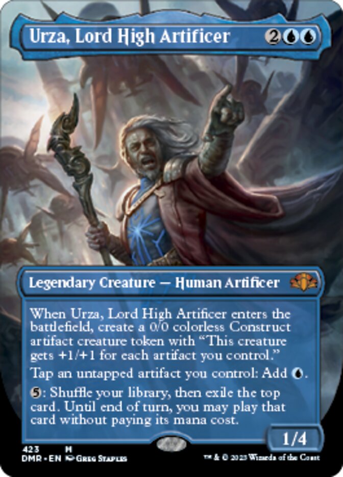 Urza, Lord High Artificer (Borderless Alternate Art) [Dominaria Remastered] | Galactic Gamez