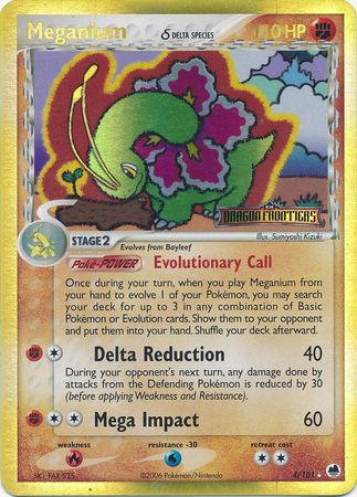 Meganium (4/101) (Delta Species) (Stamped) [EX: Dragon Frontiers] | Galactic Gamez