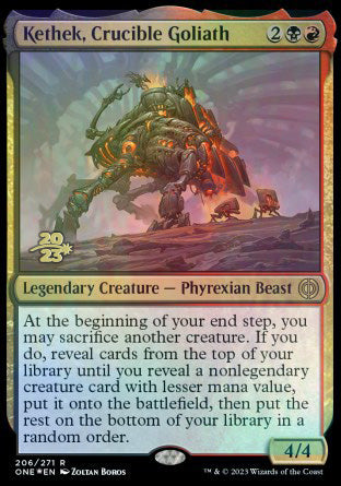 Kethek, Crucible Goliath [Phyrexia: All Will Be One Prerelease Promos] | Galactic Gamez