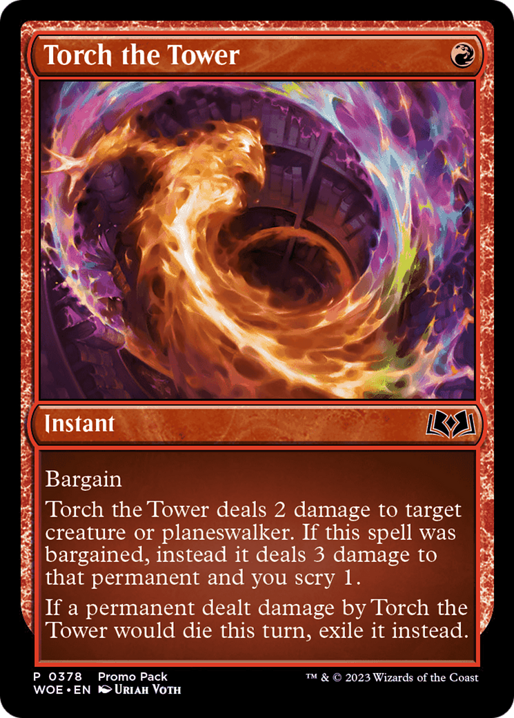 Torch the Tower (Promo Pack) [Wilds of Eldraine Promos] | Galactic Gamez