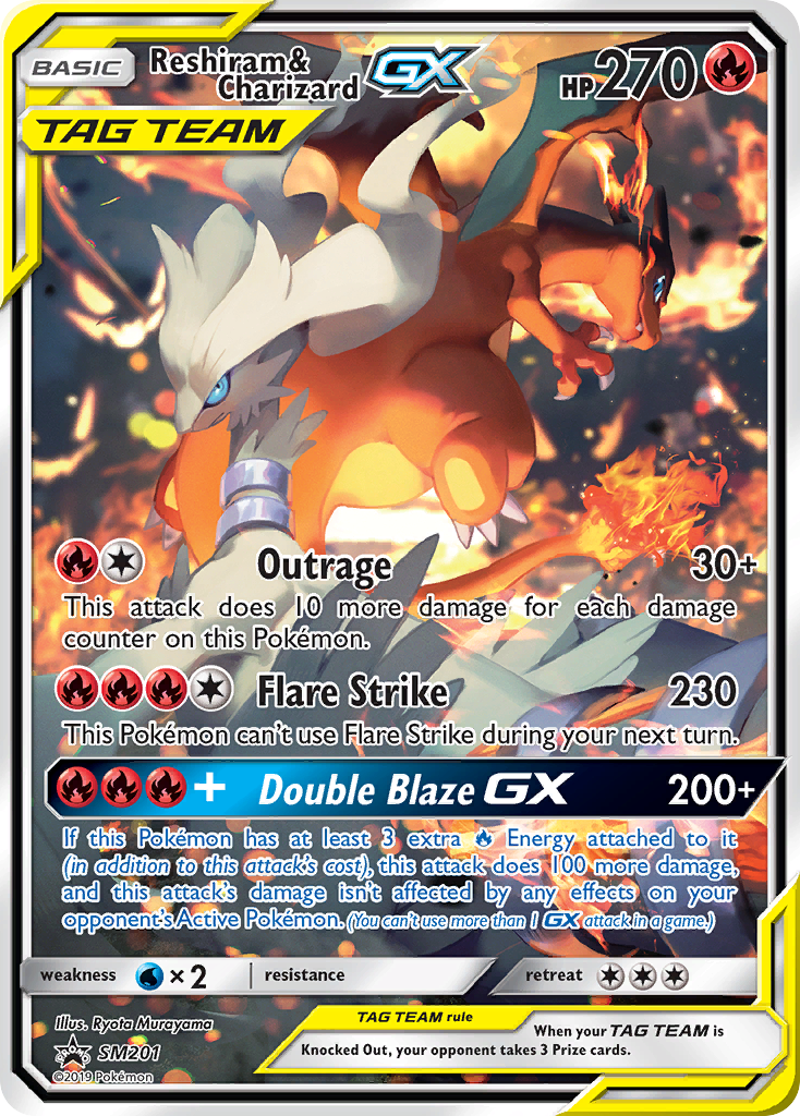 Reshiram & Charizard GX (SM201) [Sun & Moon: Black Star Promos] | Galactic Gamez