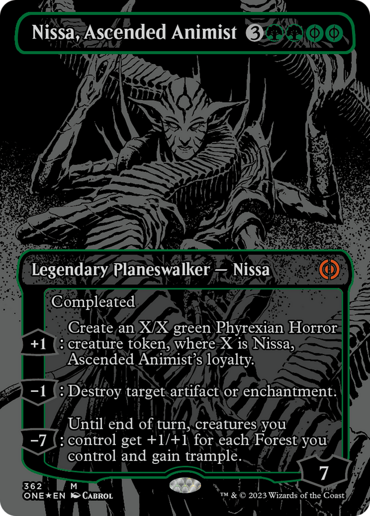 Nissa, Ascended Animist (Oil Slick Raised Foil) [Phyrexia: All Will Be Galactic Gamez Nissa, Ascended Animist (Oil Slick Raised Foil) [Phyrexia: All Will Be Galactic Gamez