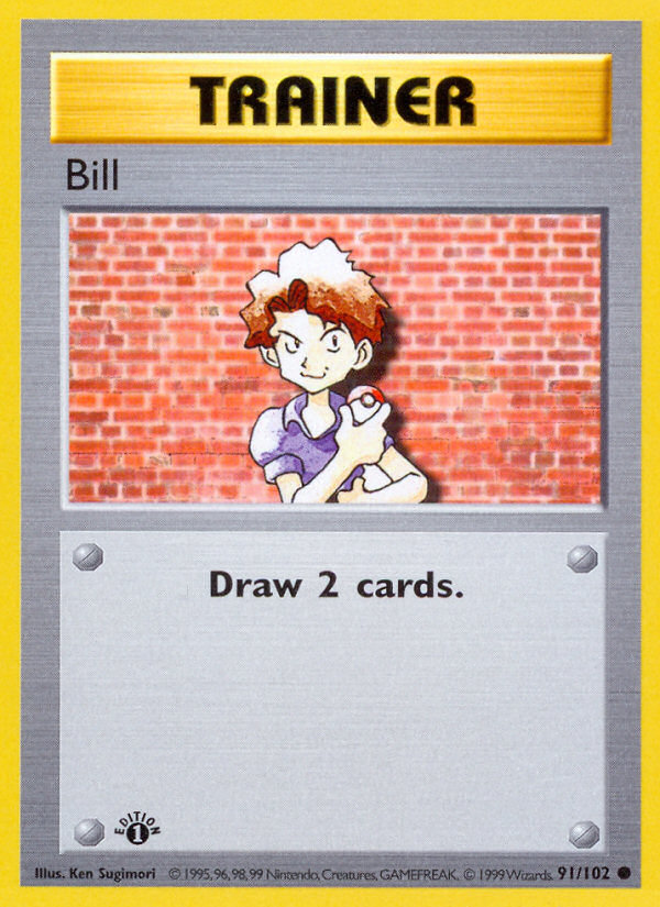 Bill (91/102) (Shadowless) [Base Set 1st Edition] | Galactic Gamez