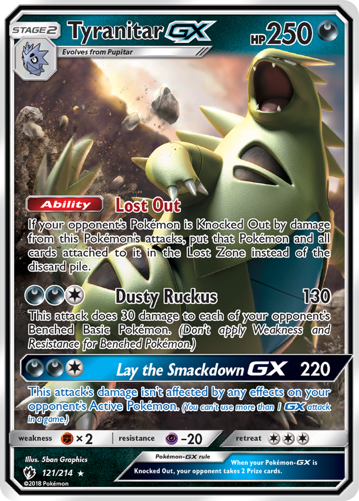 Tyranitar GX (121/214) [Sun & Moon: Lost Thunder] | Galactic Gamez