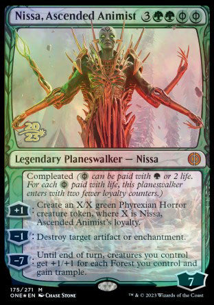 Nissa, Ascended Animist [Phyrexia: All Will Be One Prerelease Promos] | Galactic Gamez