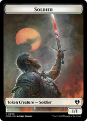 Soldier // Kor Soldier Double-Sided Token [Commander Masters Tokens] | Galactic Gamez