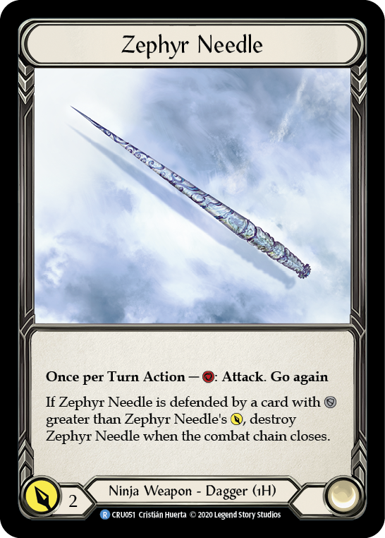 Zephyr Needle [CRU051] 1st Edition Cold Foil | Galactic Gamez