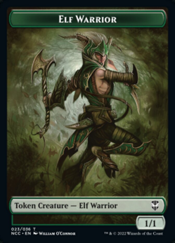 Elf Warrior // Wurm Double-sided Token [Streets of New Capenna Commander Tokens] | Galactic Gamez