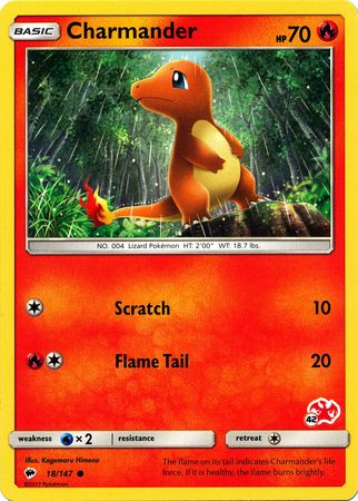 Charmander (18/147) (Charizard Stamp #42) [Battle Academy 2020] | Galactic Gamez