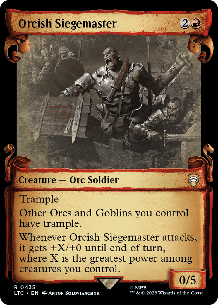 Orcish Siegemaster [The Lord of the Rings: Tales of Middle-Earth Commander Showcase Scrolls] | Galactic Gamez