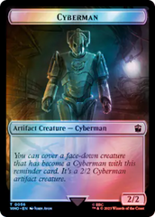 Warrior // Cyberman Double-Sided Token (Surge Foil) [Doctor Who Tokens] | Galactic Gamez