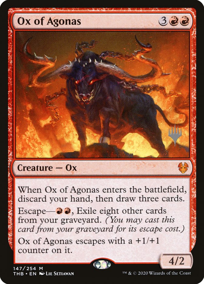 Ox of Agonas (Promo Pack) [Theros Beyond Death Promos] | Galactic Gamez