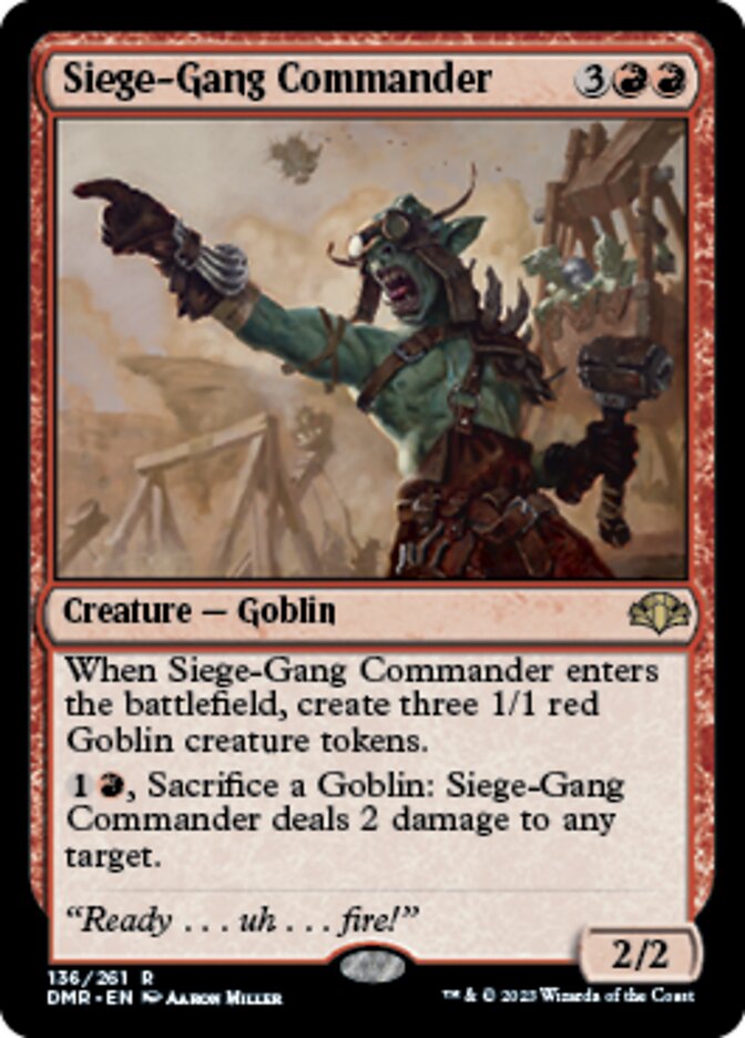 Siege-Gang Commander [Dominaria Remastered] | Galactic Gamez