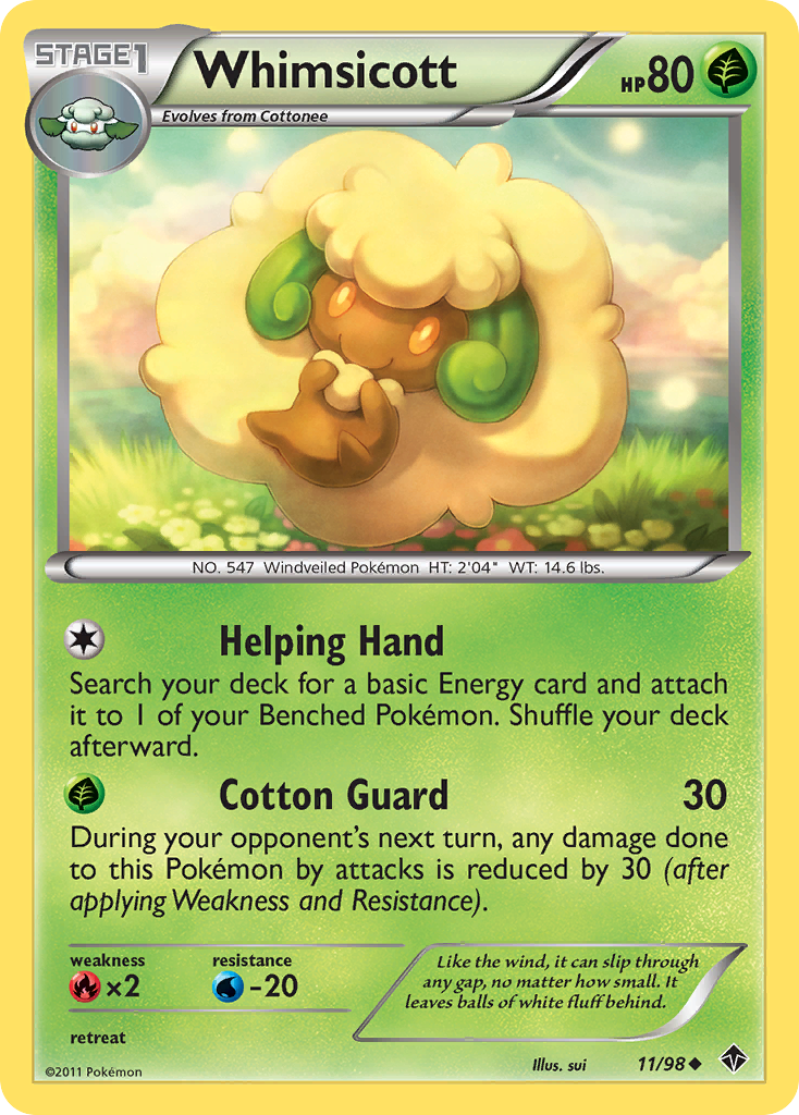 Whimsicott (11/98) [Black & White: Emerging Powers] | Galactic Gamez