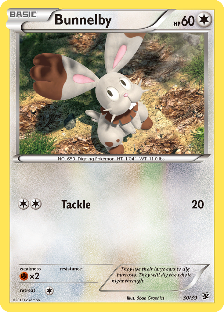 Bunnelby (30/39) [XY: Kalos Starter Set] | Galactic Gamez