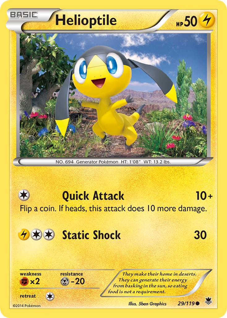 Helioptile (29/119) [XY: Phantom Forces] | Galactic Gamez