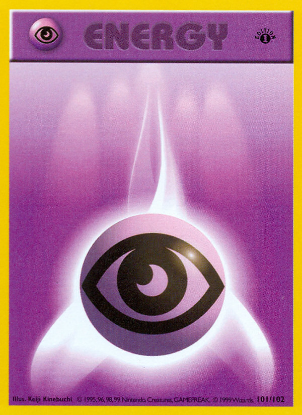 Psychic Energy (101/102) (Shadowless) [Base Set 1st Edition] | Galactic Gamez