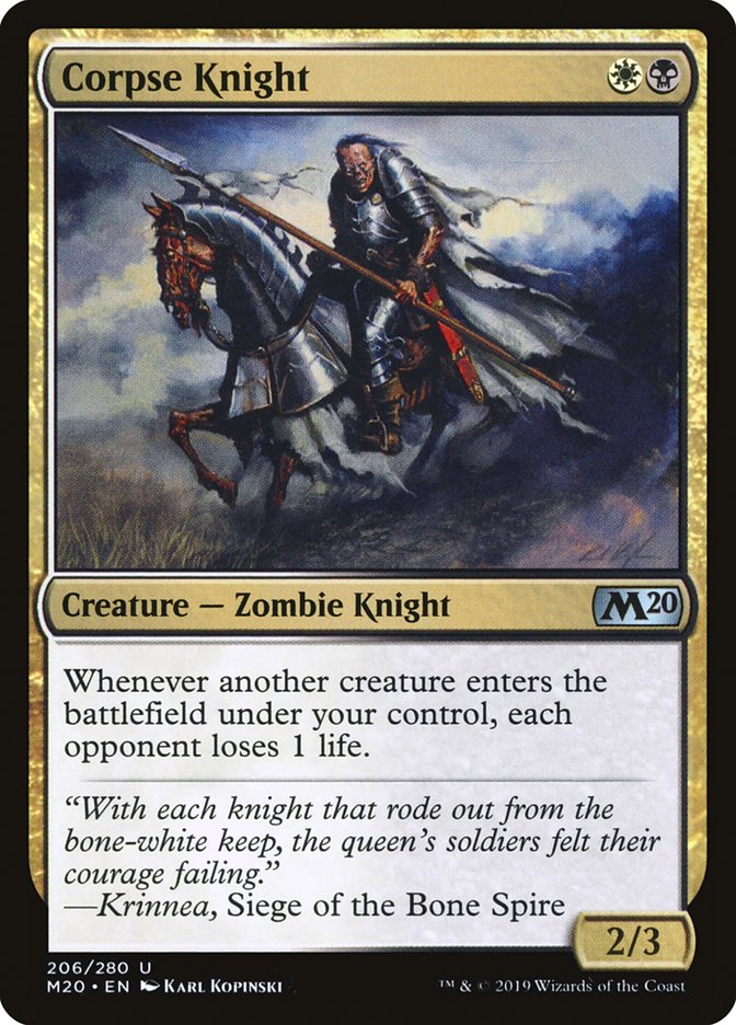 Corpse Knight (2/3 Misprint) [Core Set 2020] | Galactic Gamez