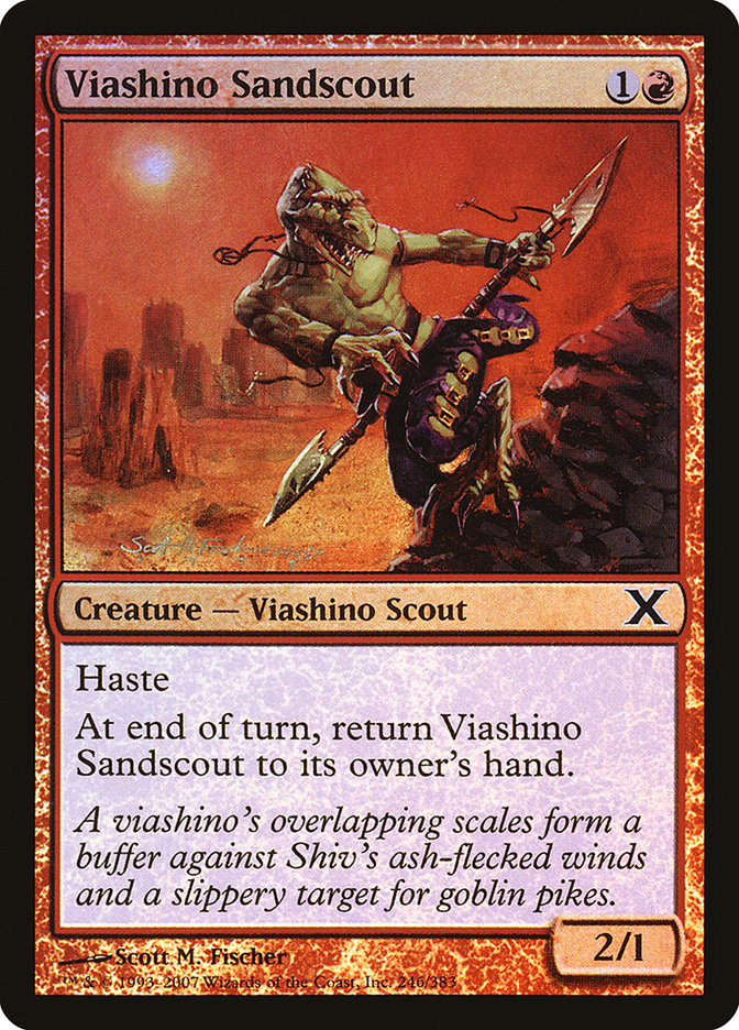 Viashino Sandscout (Premium Foil) [Tenth Edition] | Galactic Gamez