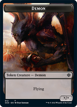 Demon // Demon Double-Sided Token [Starter Commander Decks] | Galactic Gamez