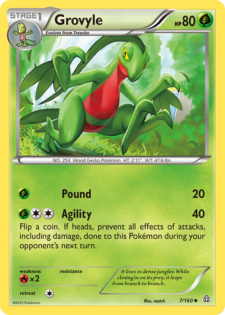 Grovyle (7/160) [XY: Primal Clash] | Galactic Gamez