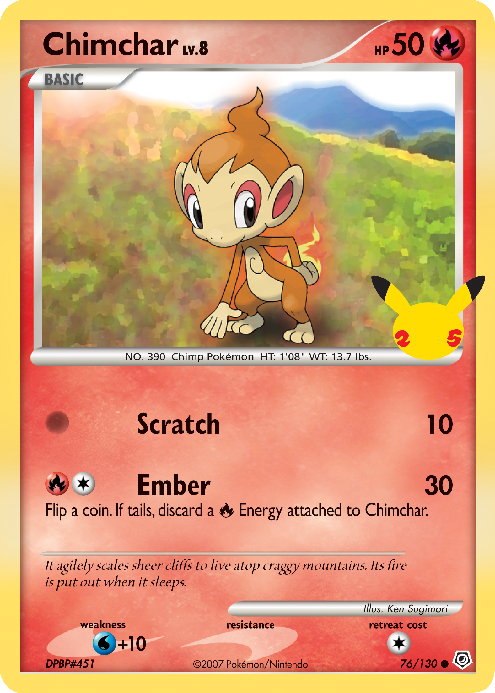 Chimchar (76/130) [First Partner Pack] | Galactic Gamez