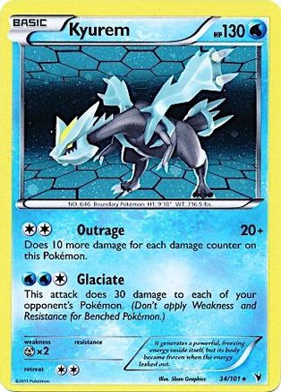 Kyurem (34/101) (Cosmos Holo) [Black & White: Noble Victories] | Galactic Gamez