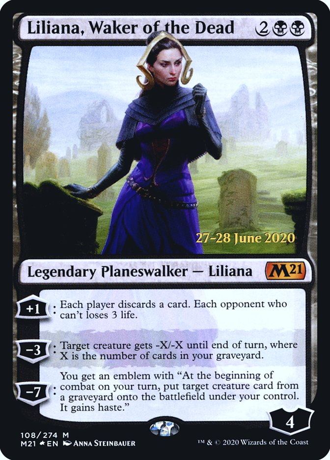Liliana, Waker of the Dead  [Core Set 2021 Prerelease Promos] | Galactic Gamez
