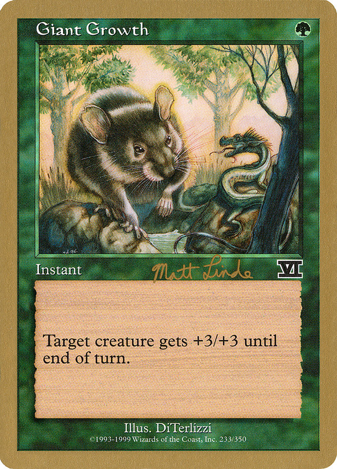 Giant Growth (Matt Linde) [World Championship Decks 1999] | Galactic Gamez