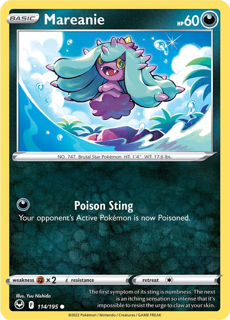 Mareanie (114/195) [Sword & Shield: Silver Tempest] | Galactic Gamez