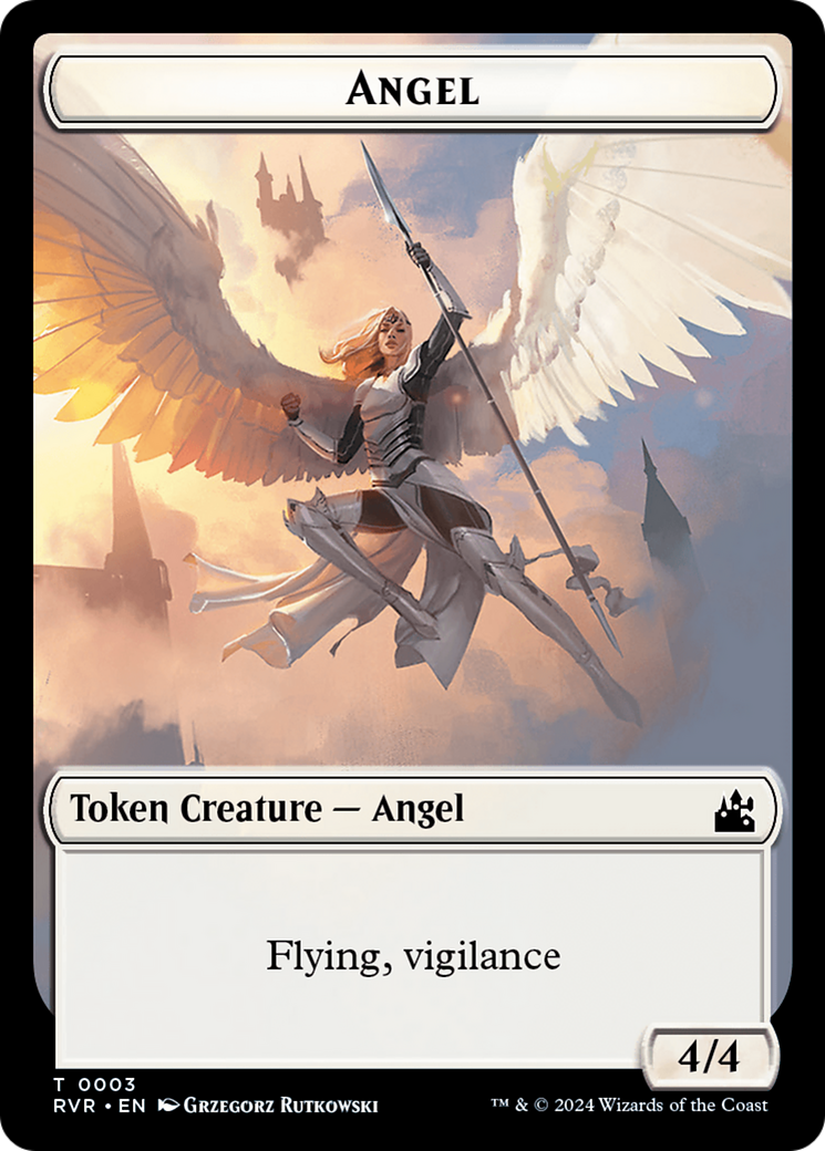 Bird // Angel (0003) Double-Sided Token [Ravnica Remastered Tokens] | Galactic Gamez