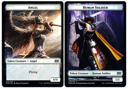 Angel // Human Soldier Double-sided Token [Double Masters Tokens] | Galactic Gamez