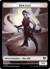 Wall // Kor Ally Double-Sided Token [Commander Masters Tokens] | Galactic Gamez