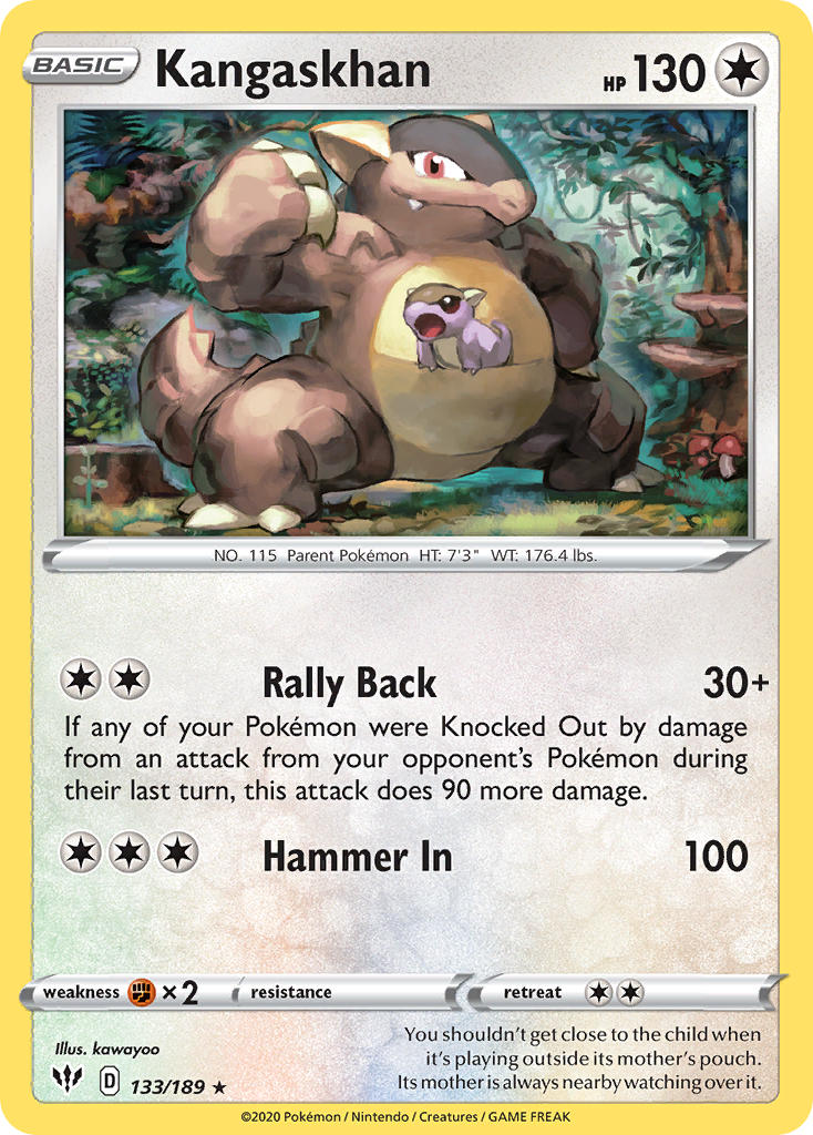 Kangaskhan (133/189) (Theme Deck Exclusive) [Sword & Shield: Darkness Ablaze] | Galactic Gamez