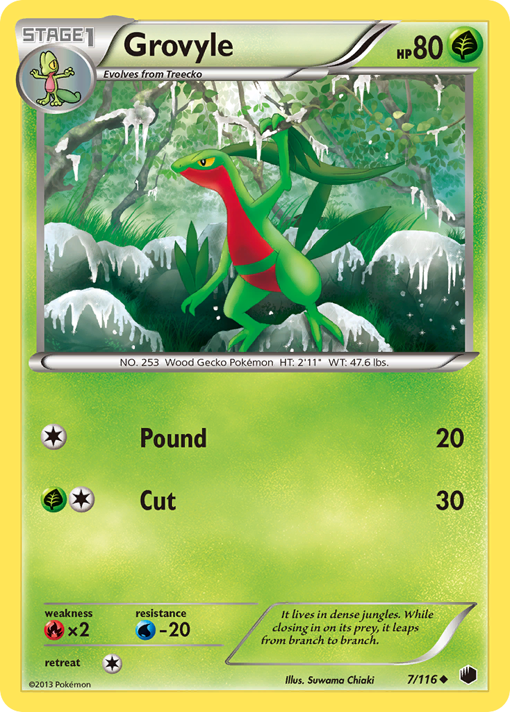 Grovyle (7/116) [Black & White: Plasma Freeze] | Galactic Gamez