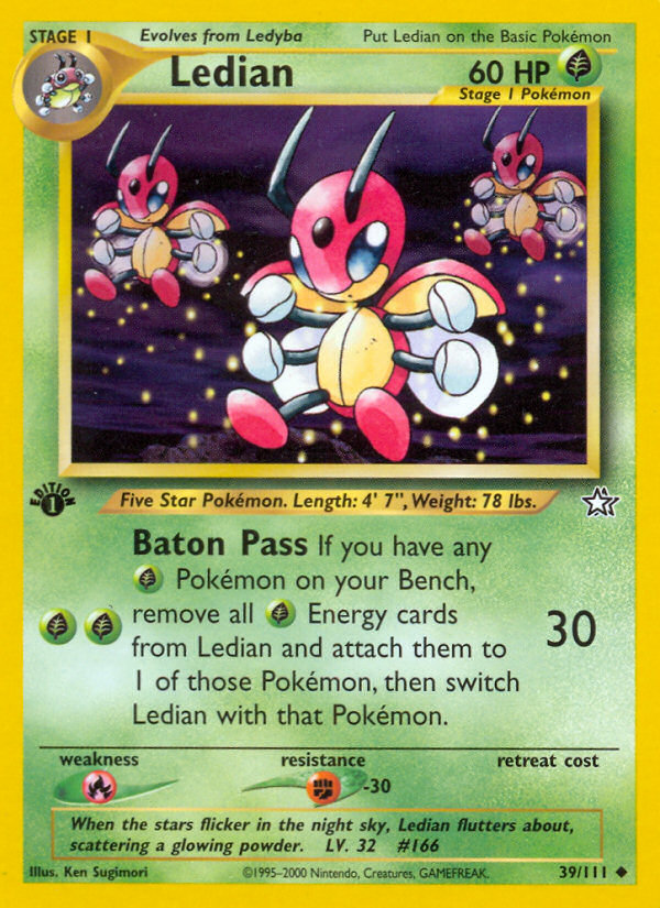 Ledian (39/111) [Neo Genesis 1st Edition] | Galactic Gamez