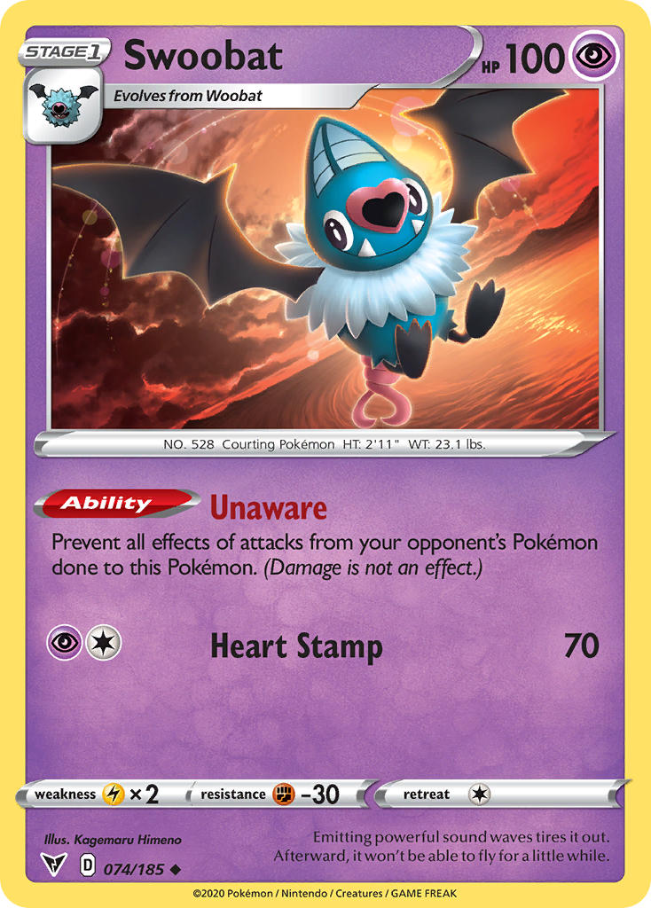 Swoobat (074/185) [Sword & Shield: Vivid Voltage] | Galactic Gamez