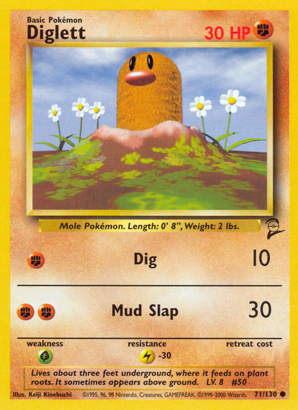 Diglett (71/130) [Base Set 2] | Galactic Gamez