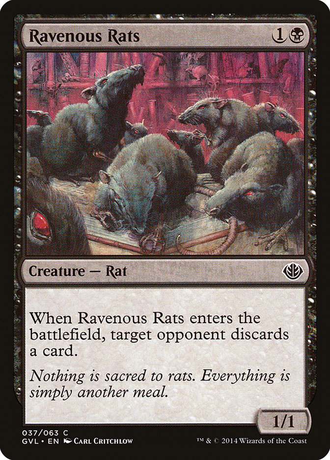 Ravenous Rats (Garruk vs. Liliana) [Duel Decks Anthology] | Galactic Gamez