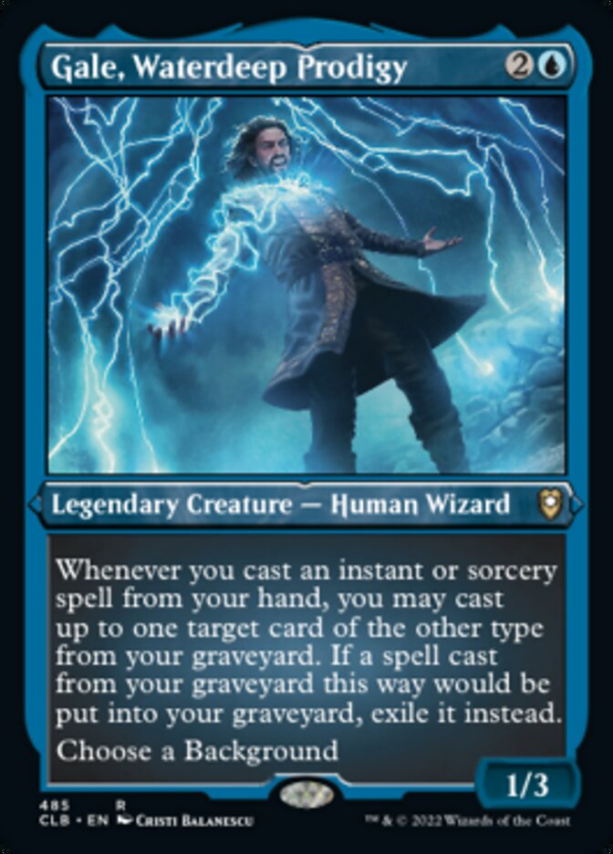 Gale, Waterdeep Prodigy (Foil Etched) [Commander Legends: Battle for Baldur's Gate] | Galactic Gamez