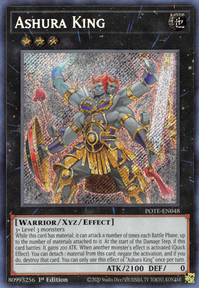 Ashura King [POTE-EN048] Secret Rare | Galactic Gamez