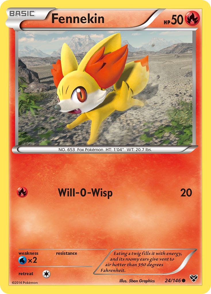 Fennekin (24/146) [XY: Base Set] | Galactic Gamez